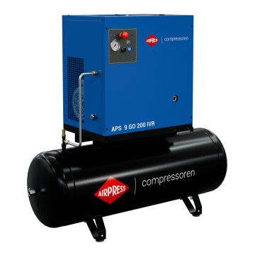 Kompresor vijčani APS 9 GO 200 Combi IVR 10 KM / 7.5 kW 10 bar 264-798 l/min 200 l