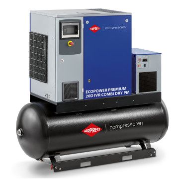 Kompresor vijčan EcoPower Premium 20D IVR Combi Dry PM 13 bar 20 KM/15 kW 672 - 3000 l/min 500 l