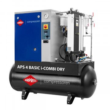 Kompresor vijačni APS 4 Basic i-Combi Dry 10 bar 4 KS/3 kW 366 l/min 200L s adsorpcijskim filtarskim setom OFAG4