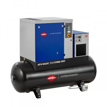 Kompresor vijčani APS 7.5 Basic Combi Dry 10 bar 7.5 KS/5.5 kW 690 l/min 500 l