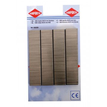 Stainless steel staples in blister 80 / 25 mm 1000 pcs.