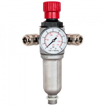 Smanjivač tlaka 3/8" 15 bar s 2 brzim spojnicama