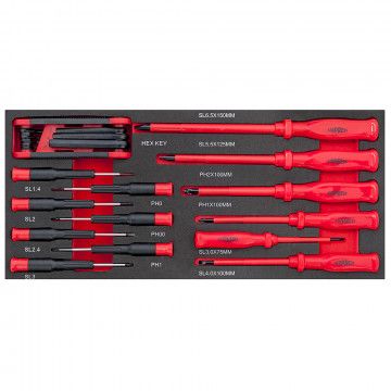 Set od električnih odvijača 1000V. preciznih i set heksagonalnih ključeva.